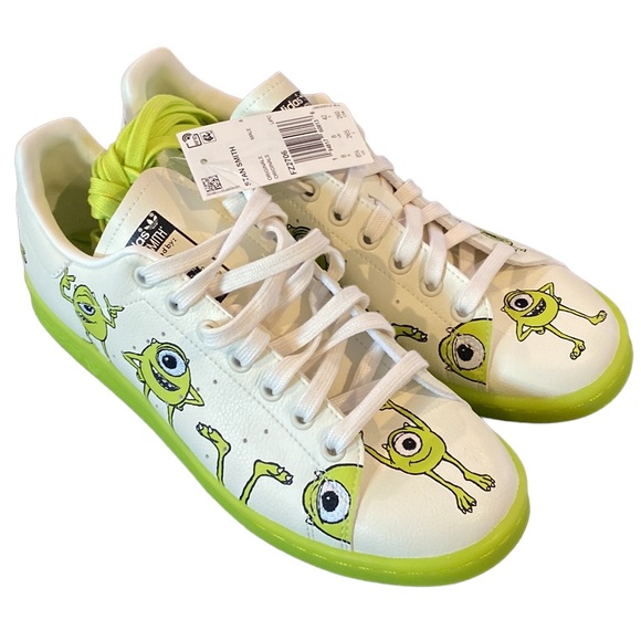 Adidas Stan Smith Originals Monsters Inc Mike Wazowski Disney Primegreen 8.5 9.5 - Picture 3 of 16